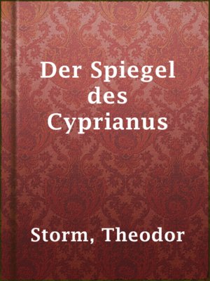 cover image of Der Spiegel des Cyprianus